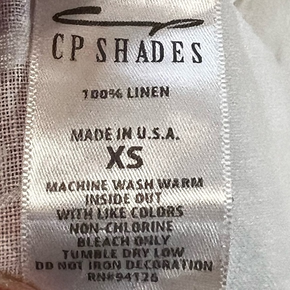 CP SHADES Linen Popover V Neck Long Sleeve Tunic Top Blouse White Boho Coastal - Picture 13 of 15